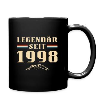 Retro Vintage Berge Jahrgang 1998 Geburtstag - Tasse einfarbig - Schwarz - Rechts