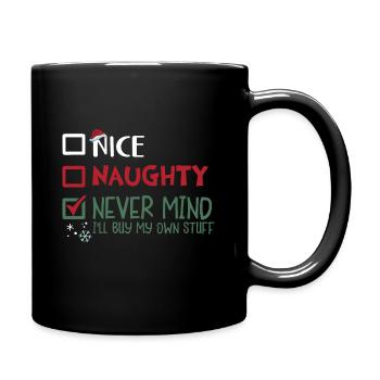 Christmas Xmas Saying Funny Witty Humor - Full Colour Mug - black - Right
