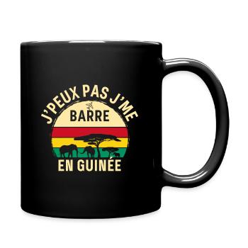 J peux pas j me barre En Guinée - Mug uni - noir - Droite