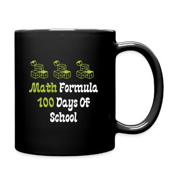 Formule mathématique 100 jours d’école - Mug uni - noir - Droite