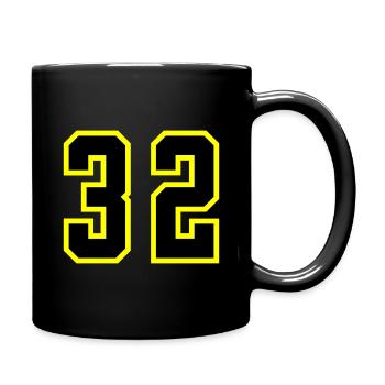 32 Number Leotard - Full Colour Mug - black - Right