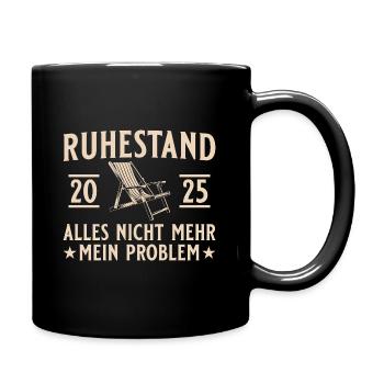 Ruhestand 2025 Arbeitskollege Abschied Rente - Tasse einfarbig - Schwarz - Rechts