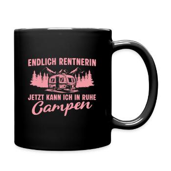 Rentnerin In Ruhe Campen Wohnwagen Rente - Tasse einfarbig - Schwarz - Rechts