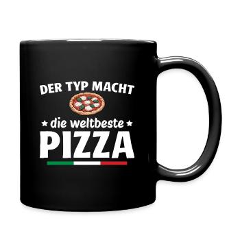 Pizzabäcker - Der Typ macht die weltbeste Pizza - Tasse einfarbig - Schwarz - Rechts