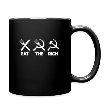 Eat the rich / Chemise socialiste / Cadeau - Mug uni - noir - Droite