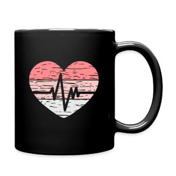 Infirmière Vintage Heartbeat - Mug uni - noir - Droite