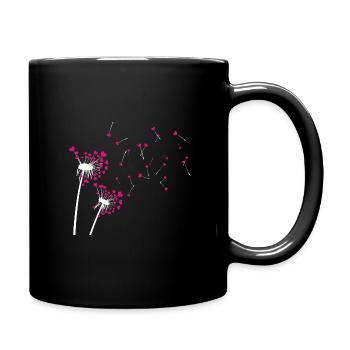 Dandelion heart - Full Colour Mug - black - Right