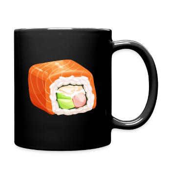 Sushi Liebe - Japan Lachs Reis Sushi T-Shirt - Tasse einfarbig - Schwarz - Rechts