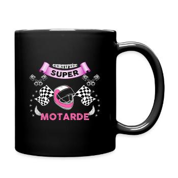 Motarde femme - Mug uni - noir - Droite