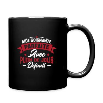 Aide soignante parfaite, Cadeau Aide soignante - Mug uni - noir - Droite
