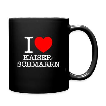 I Love Herz Kaiserschmarrn - Tasse einfarbig - Schwarz - Rechts