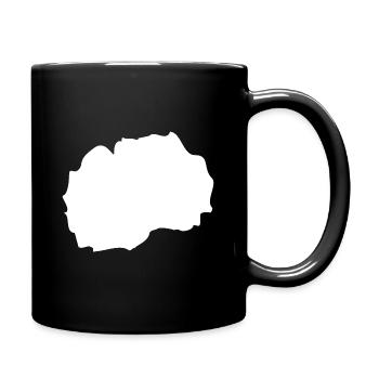 Mazedonien Landkarte Flagge - Tasse einfarbig - Schwarz - Rechts