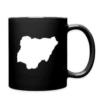 Drapeau de la carte du Nigéria - Mug uni - noir - Droite