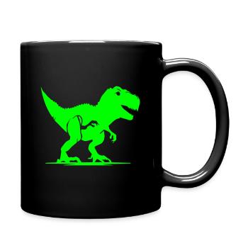 trex dinosaur - Full Colour Mug - black - Right