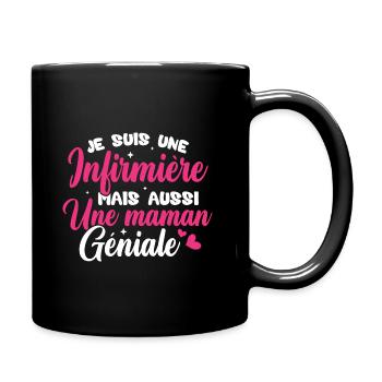 Je suis une infirmière et une maman géniale - Mug uni - noir - Droite