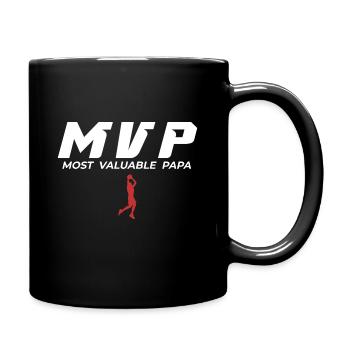 Most Valuable Papa Basketball Geschenkidee - Tasse einfarbig - Schwarz - Rechts