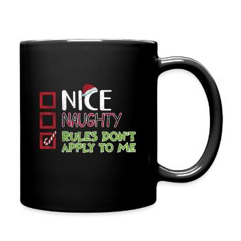 Christmas Xmas Saying Humor Funny Witty - Full Colour Mug - black - Right