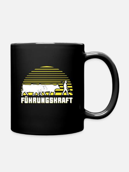 Führungskraft Kühe Landwirt Bauer Geschenkidee - Tasse einfarbig - Schwarz