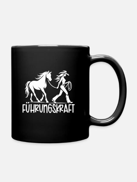 Führungskraft Pferd Pferdebesitzerin Geschenkidee - Tasse einfarbig - Schwarz