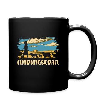 Führungskraft Schafe Hirtin Geschenkidee Lustig - Tasse einfarbig - Schwarz - Rechts