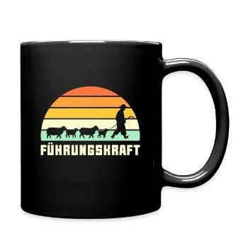 Führungskraft Schafe Hirte Geschenkidee Lustig - Tasse einfarbig - Schwarz - Rechts