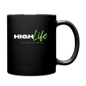 4 highlifepng - Tasse einfarbig - Schwarz - Rechts