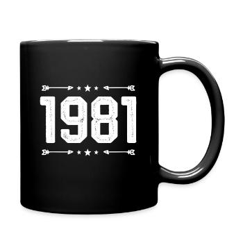 Millésime 1981 Millésime 44ème anniversaire 1981. - Mug uni - noir - Droite