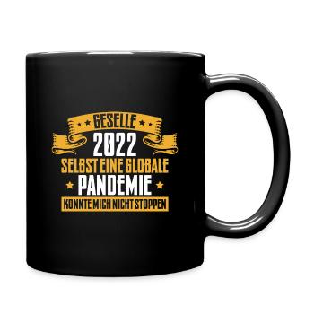 Gesellenprüfung 2022 Handwerk Geselle Geschenk - Tasse einfarbig - Schwarz - Rechts