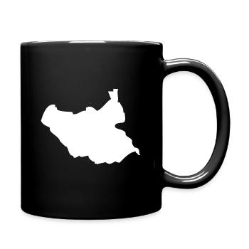 South Sudan map flag - Full Colour Mug - black - Right