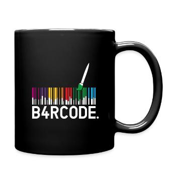 B4RCODE. Peint - Mug uni - noir - Droite