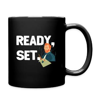Fertiges Set Gogh - Tasse einfarbig - Schwarz - Rechts