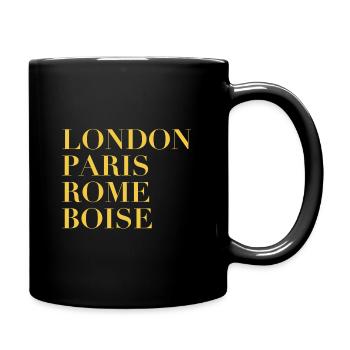 Europäische Städte - Tasse einfarbig - Schwarz - Rechts