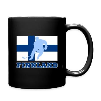 Finnland Fan - Tasse einfarbig - Schwarz - Rechts