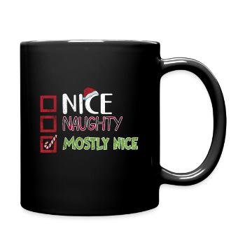 Humour de Noël Drôle Agréable Coquine Surtout Agréable - Mug uni - noir - Droite