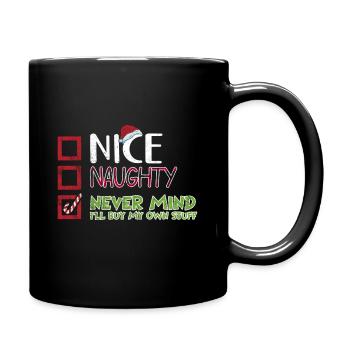 Christmas Xmas Saying Funny Witty Humor - Full Colour Mug - black - Right