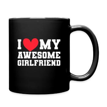 Paare Liebe Herz Freund Geschenkidee Beziehung - Tasse einfarbig - Schwarz - Rechts