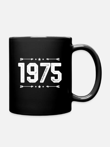 jahrgang 1975 vintage 50. Geburtstag 1975. - Tasse einfarbig - Schwarz