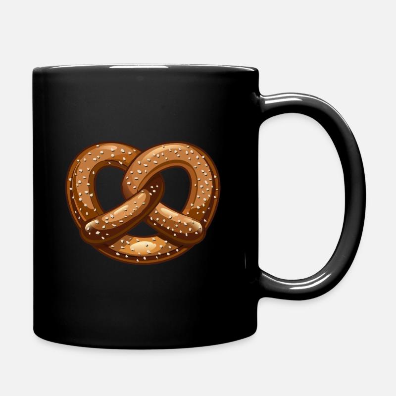 Brezel - Brezn - Bayern - Tracht - lecker - Tasse einfarbig - Schwarz