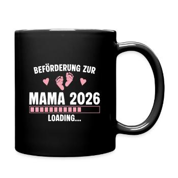 Beförderung zur Mama 2026 loading - Tasse einfarbig - Schwarz - Rechts