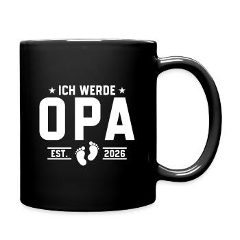 Schwangerschaft verkünden - Ich werde Opa 2026 - Tasse einfarbig - Schwarz - Rechts