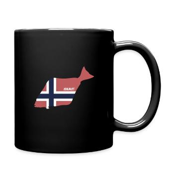 Halibut Norway - Fishing - Full Colour Mug - black - Right