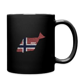 Heilbutt - Angeln in Norwegen - Tasse einfarbig - Schwarz - Rechts