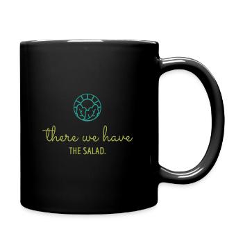 Là nous avons la salade - anglais - anglais - Mug uni - noir - Droite