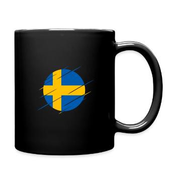 Schweden - Tasse einfarbig - Schwarz - Rechts