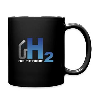 Wasserstoff - Die Zukunft Tanken - Tasse einfarbig - Schwarz - Rechts