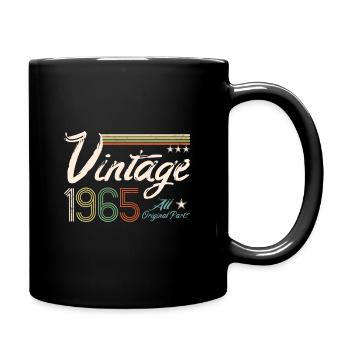 Vintage 1965 - 57th birthday retro - Full Colour Mug - black - Right