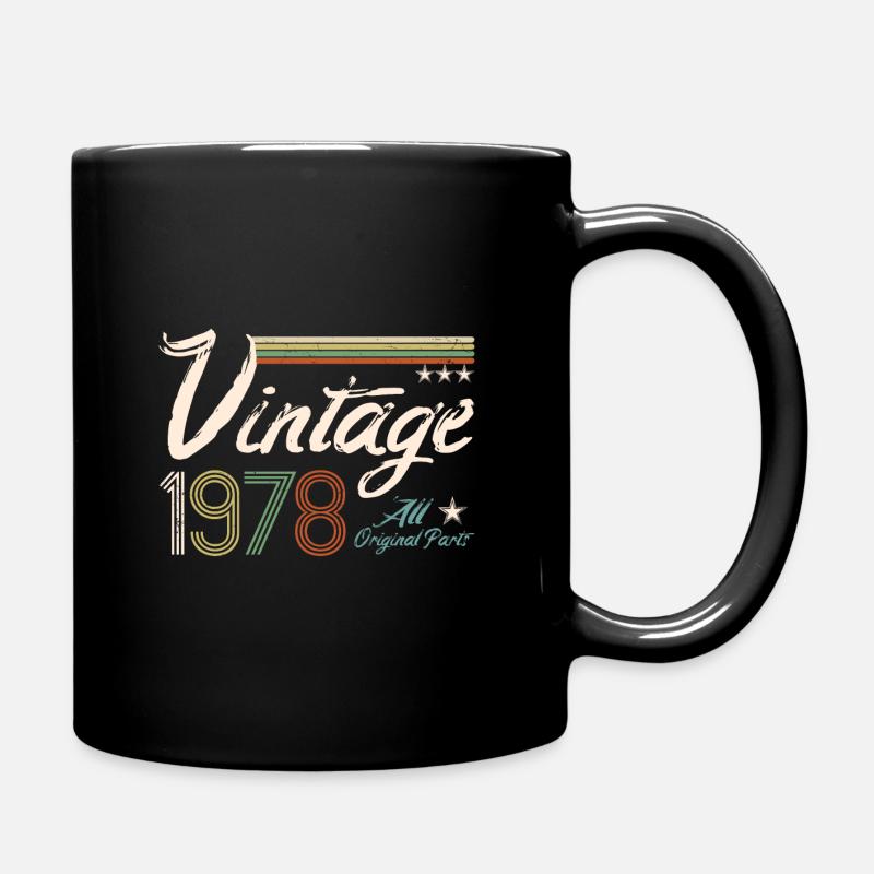 Vintage 1978 - 43e anniversaire rétro - Mug uni - noir
