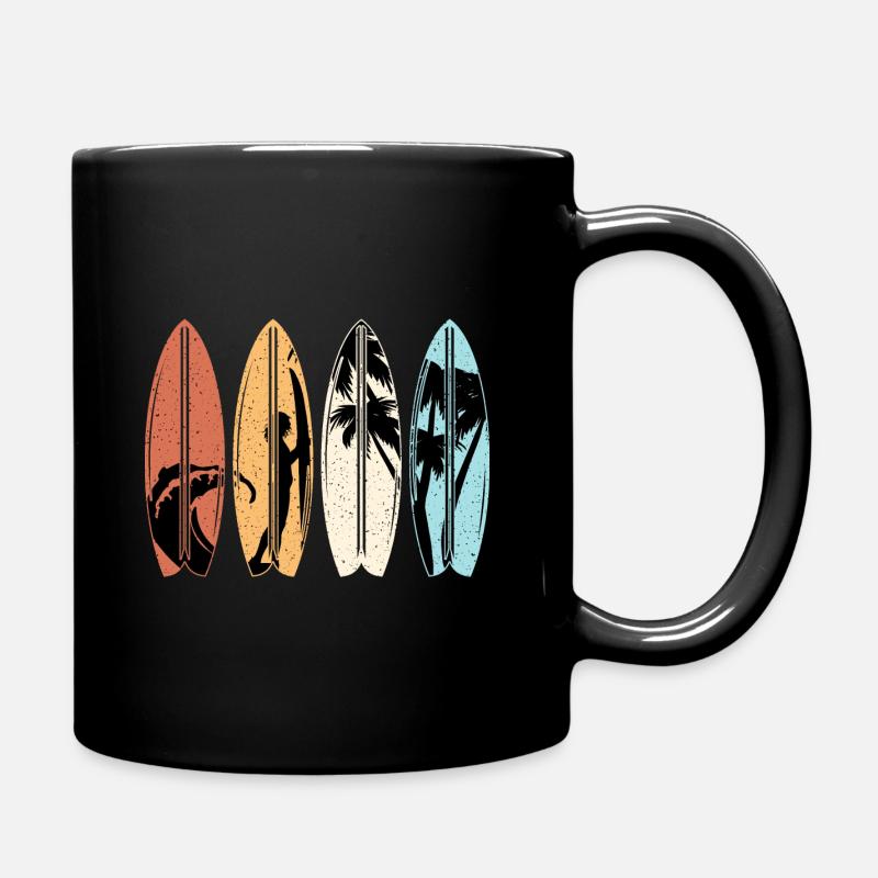Surf surfer cadeau Vintage Surf Surf Surf Plage - Mug uni - noir