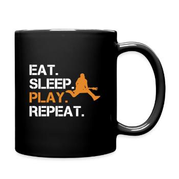Guitariste Eat Sleep Play Repeat - Mug uni - noir - Droite