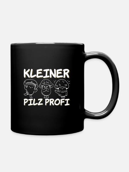 Pilze sammeln - Kinder - Tasse einfarbig - Schwarz